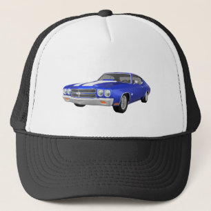 Boné Chevelle 1970 SS: Revestimento azul: