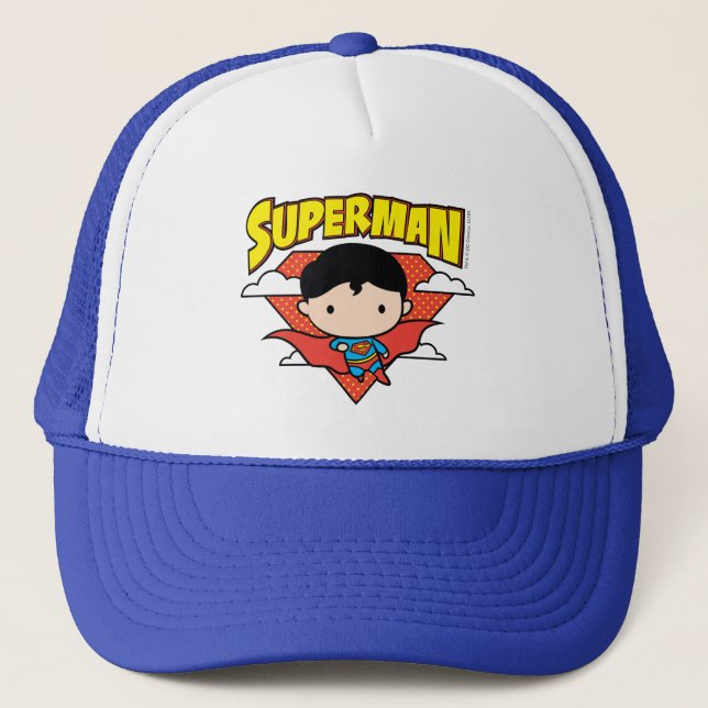 Boné Chibi Superman Bolinhas Shield e Nome (Frente)