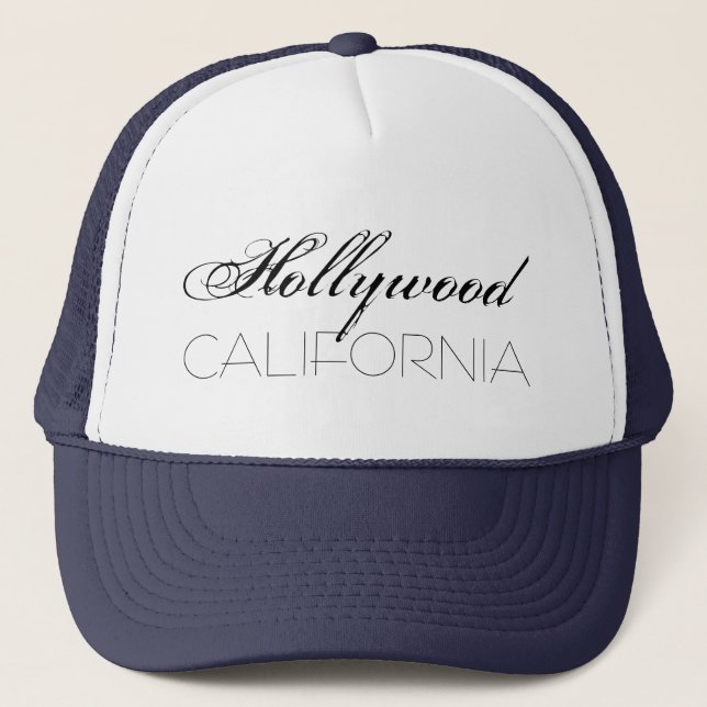 Boné Chic de Hollywood California personalizável (Frente)