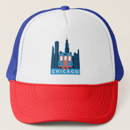 Boné Chicago Skyline Viagem Vintage 