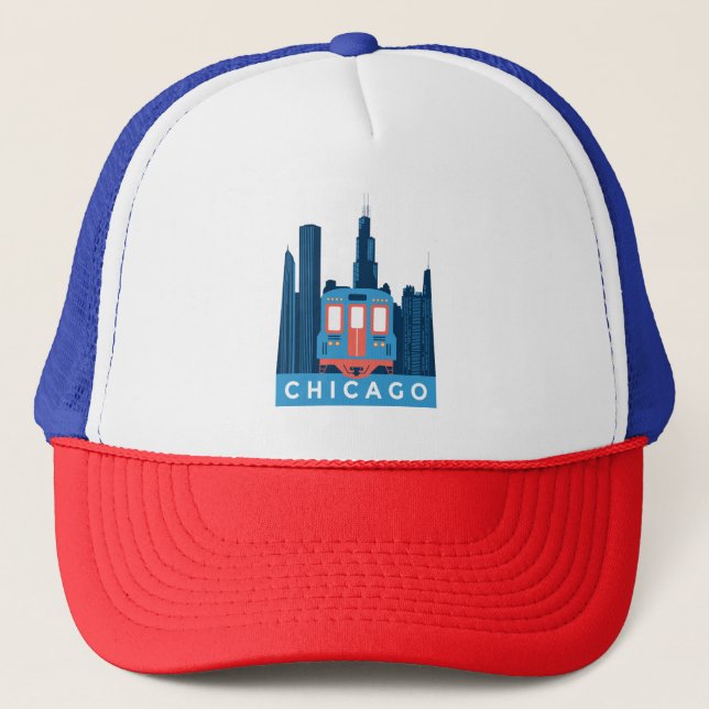 Boné Chicago Skyline Viagem Vintage  (Frente)