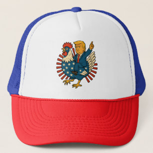 Boné Chicken Jockey Trump Engraçado Memória