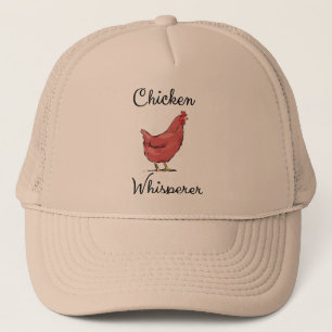 Boné Chicken Whisperer Hen Watercolor Engraçado Humoros
