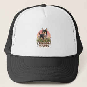 Boné Chihuahua Mama Cachorro Bandana Floral Rosa_1