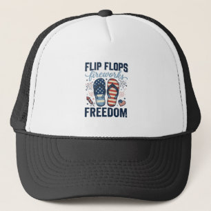 Boné Chinelos Patrióticos Fogos de Artifício Camisa Lib