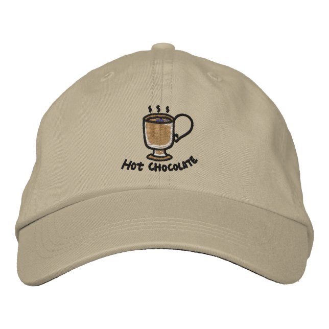 Boné Chocolate quente (contorno preto) (Frente)