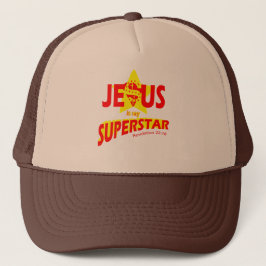 Boné Christian Custom Trucker Cap Jesus is my Superstar