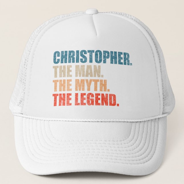 Boné Christopher O Homem O Mito A Lenda (Frente)