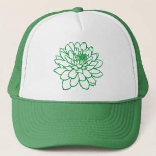 Boné Chrysanthemum Drawing - Grass Green