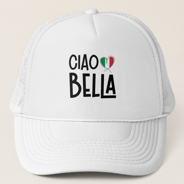 Boné Ciao Bella - Coração de Itália Bonita (Frente)