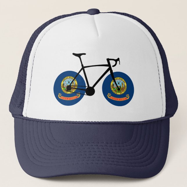 Boné Ciclismo da Bandeira de Idaho (Frente)