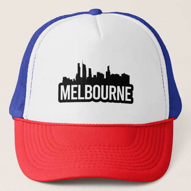 Boné Cidade de Melbourne Austrália Sumário de linha do  (Frente)