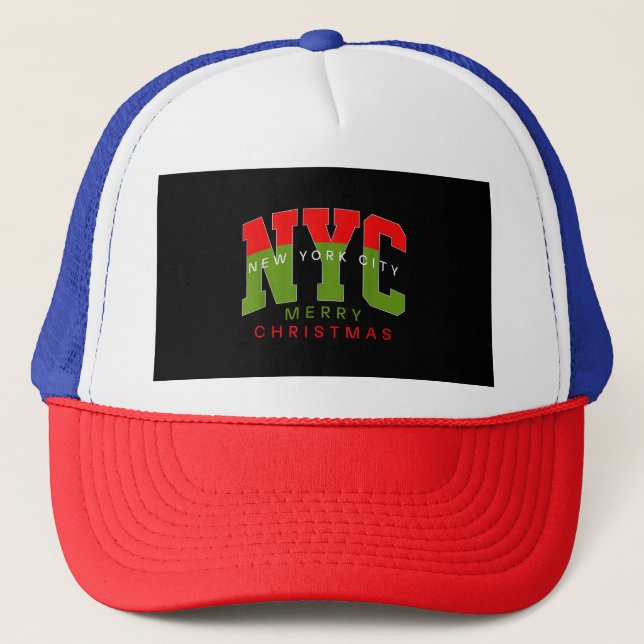 Boné Cidade de Nova York Nova York Feliz Natal Presente (Frente)