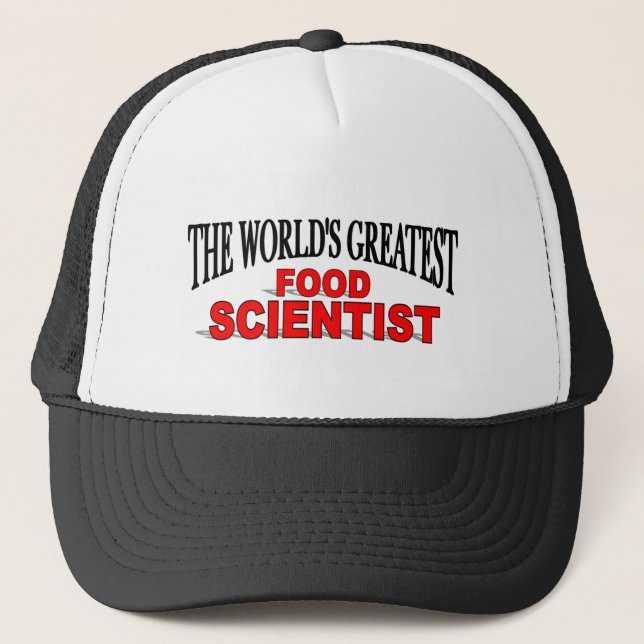 Boné Cientista da comida do mundo o grande (Frente)