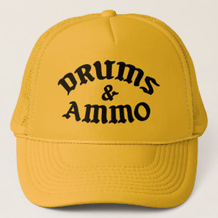 Boné Cilindros & camionista amarelo da munição