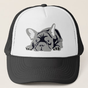 Boné Cinza de Buldogue Francês