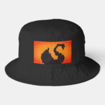 Cisne Preto Sunny Gold Laranja Estampa de Crochê A