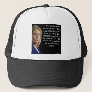 Boné Citação da Religião do Sangue de Hillary Clinton