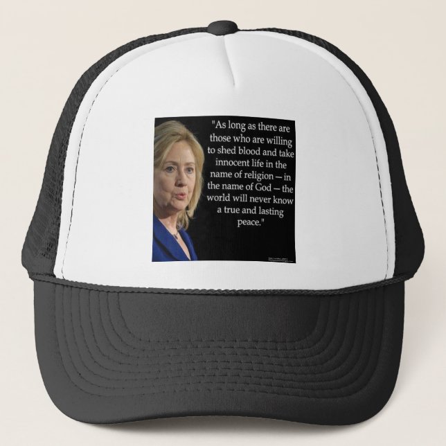 Boné Citação da Religião do Sangue de Hillary Clinton (Frente)