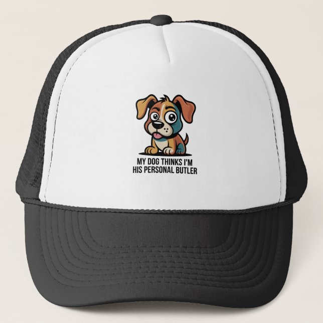 Boné Citação de desenho animado engraçado de cachorro m (Frente)