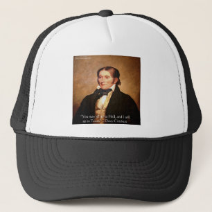 Boné Citação de Humor "Davy Crockett Indo para o Texas"