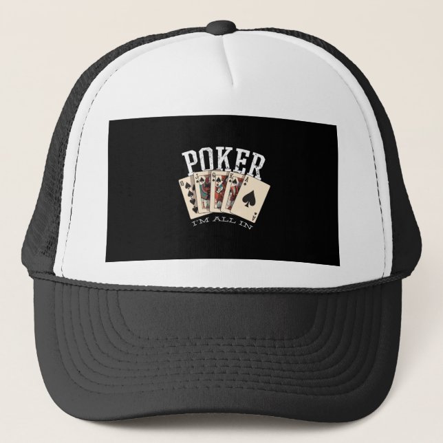 Boné Citação de Poker para Jogador (Frente)