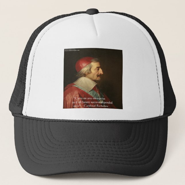 Boné Citação de Sabedoria do Cardeal Richelieu (Frente)