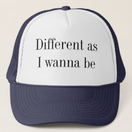 Boné Citação Diferente Como Eu Quero Ser