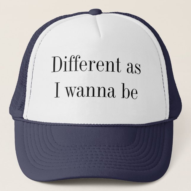 Boné Citação Diferente Como Eu Quero Ser (Frente)