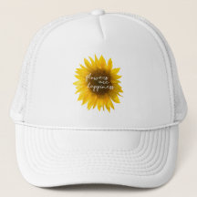 Citação do girassol "flores são felicidade"