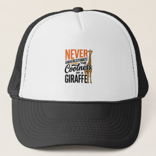 Boné Citação Engraçada de Girafa Camiseta Vintage Vetor