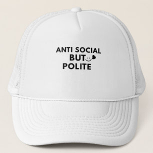 Boné Citação engraçada de introvertido educado anti-soc