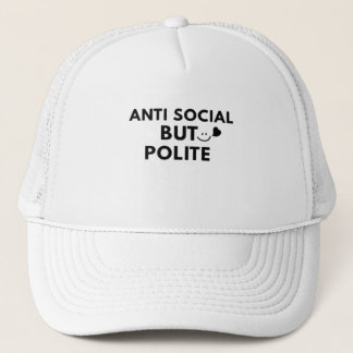 Boné Citação engraçada de introvertido educado anti-soc
