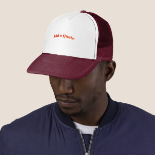 Boné Citação Marrom Espuma Personalizada Marrom-Branca 