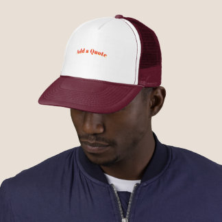 Boné Citação Marrom Espuma Personalizada Marrom-Branca