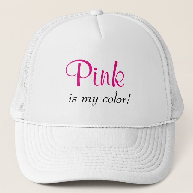 Boné Citação Rosa é Minha Cor (Frente)