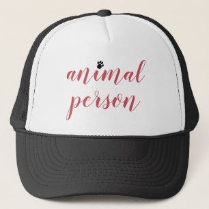 Boné Citação Rosa Imprimir Pata de Pessoa Animal