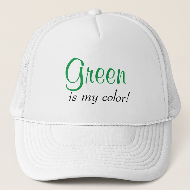 Boné Citação Verde É Minha Cor  (Frente)