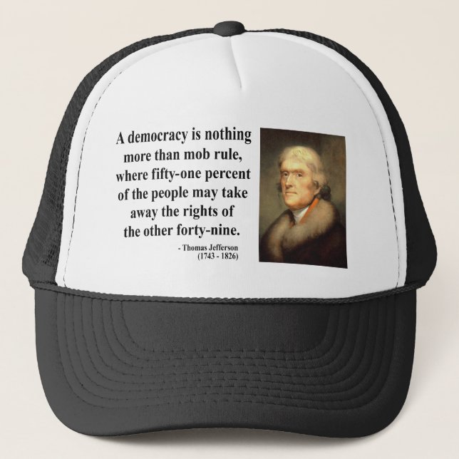 Boné Citações 10c de Thomas Jefferson (Frente)