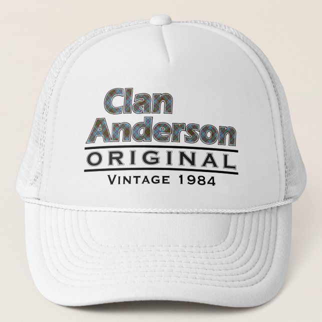 Boné Clan Anderson Vintage Personalize seu aniversário (Frente)
