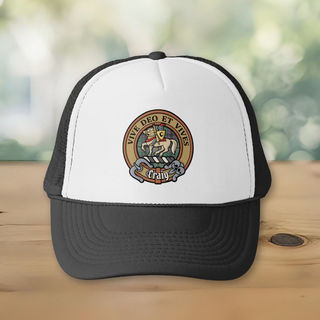Boné Clan Craig Crest sobre Tartan Trucker Hat (Criador carregado)