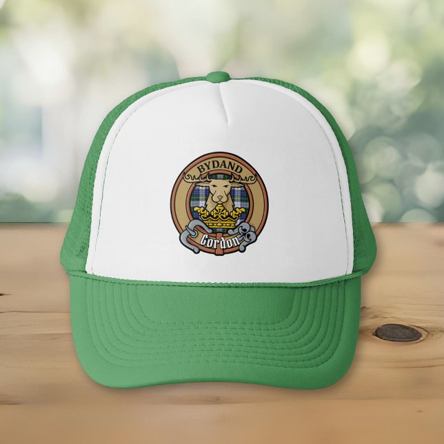 Boné Clan Gordon Crest sobre Dress Tartan Trucker Hat (Criador carregado)