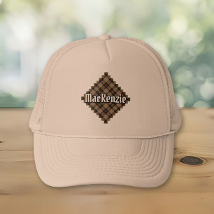 Boné Clan MacKenzie caçando Brown Tartan Trucker Hat