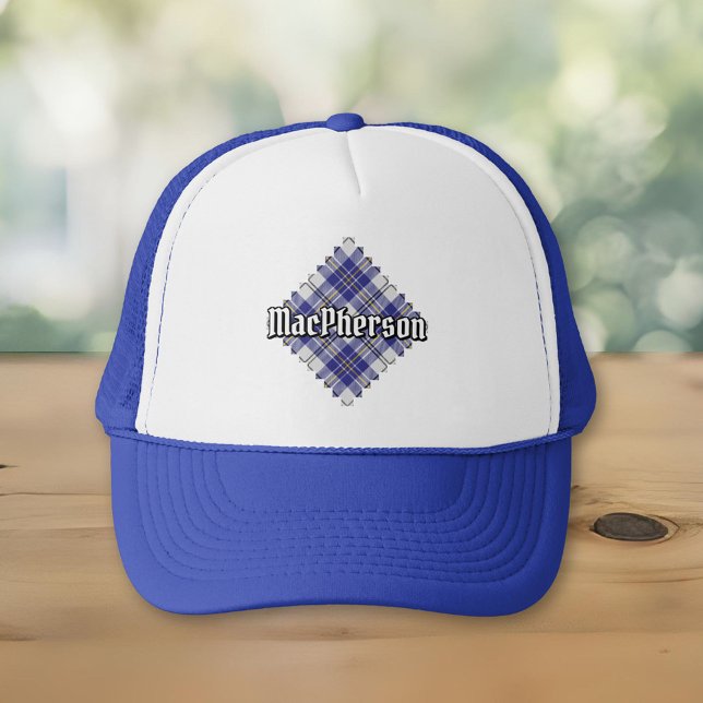 Boné Clan MacPherson Blue Dress Tartan Trucker Hat (Criador carregado)