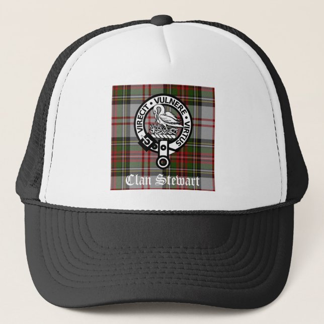 Boné Clan Stewart Crest & Tartan (Frente)