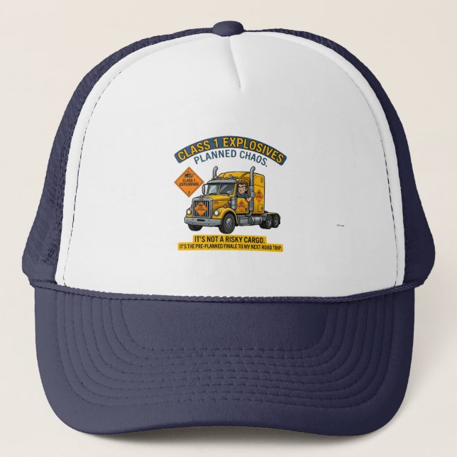 Boné Class 1 Explosives Trucker Gift | Funny ADR Hazard (Frente)
