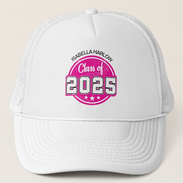 Boné Classe de Nome do Formando Rosa 2025 (Frente)