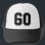 Boné Clássico Black 60th Birthday Trucker Hat<br><div class="desc">Clássico Black 60th Festa de aniversário Trucker Hat celebra alguém que está fazendo 60 anos</div>