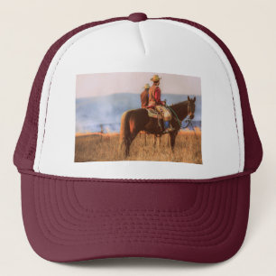 Boné Clássico de Cowboy e Cavalo