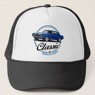 Boné Clássico do Camaro azul retrô